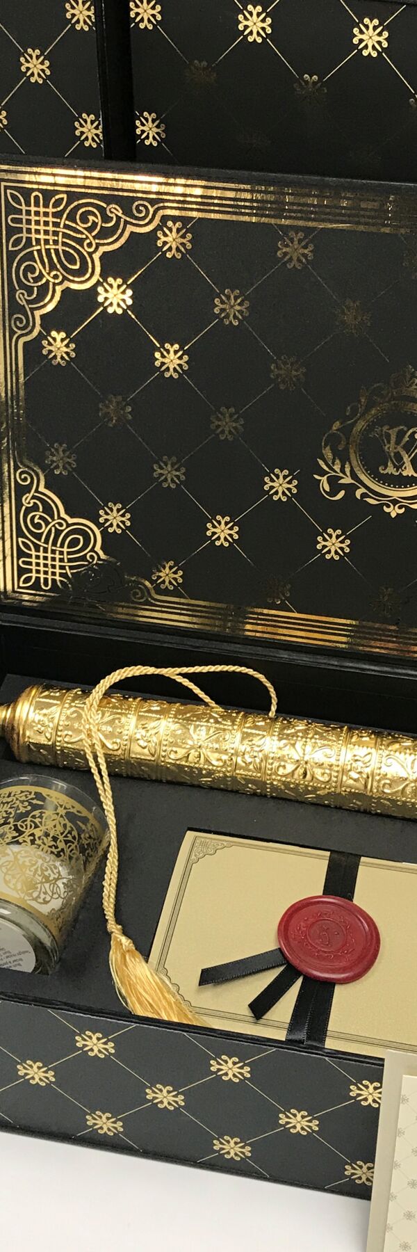 Black and gold boxed scroll invitation2.JPG Thumbnail